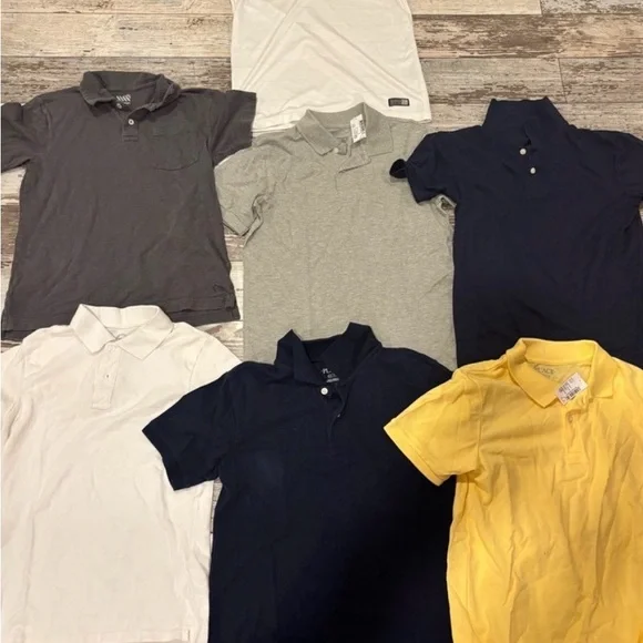 Assorted Polo Shirts - White, Gray, Navy, Yellow - Picture 1 of 5